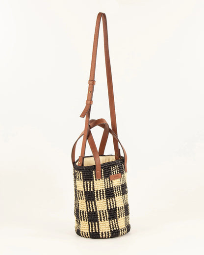 Beach Bag Mimi Black-Natural
