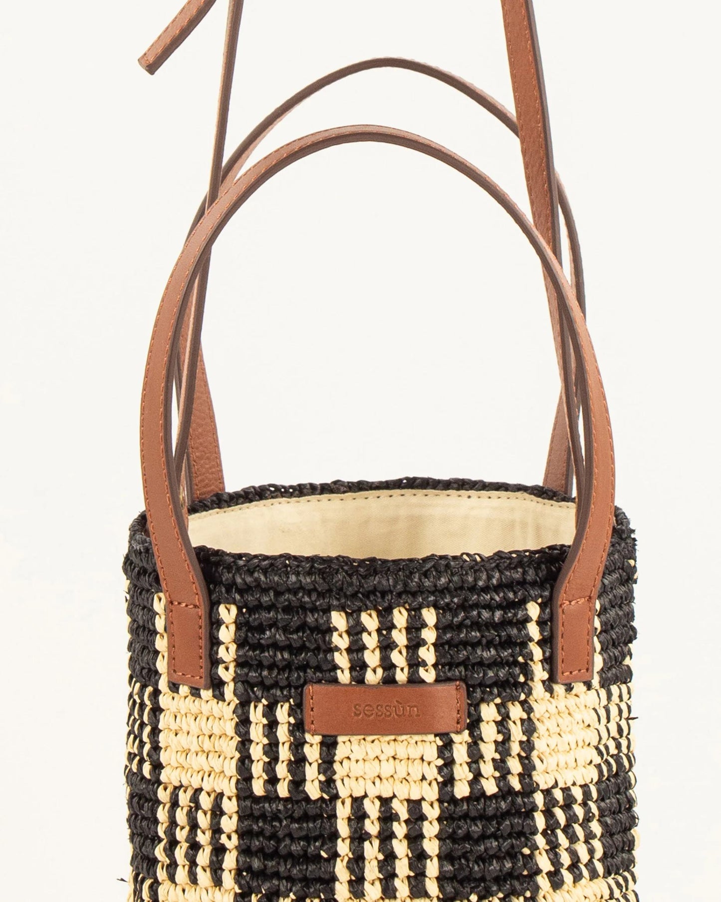 Beach Bag Mimi Black-Natural