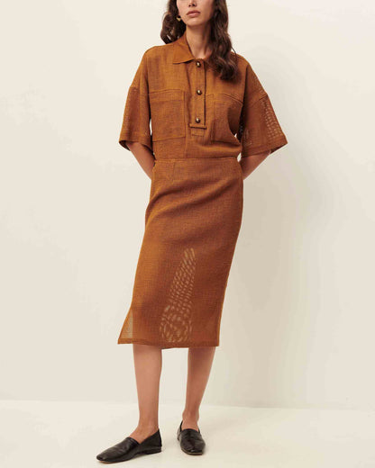 Blouse Paulo Amber-Brown