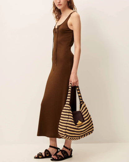 Women's Dress Lightweight Ribbed Jersey Knit - Baobab