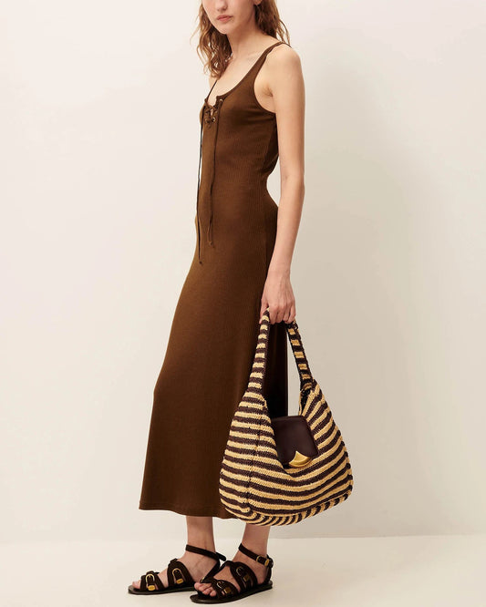 Women's Dress Lightweight Ribbed Jersey Knit - Baobab