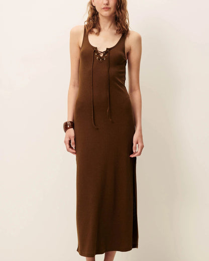 Women's Dress Lightweight Ribbed Jersey Knit - Baobab