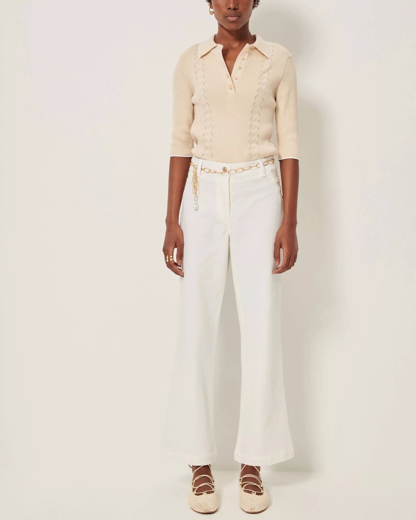 Pants Volta Optical-White