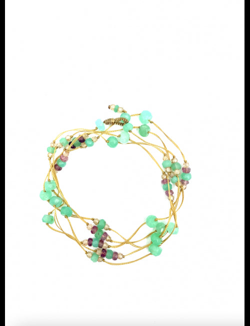 Necklace Laly Chrysoprase-Pink