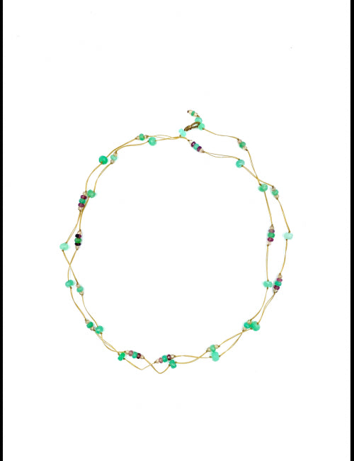 Necklace Laly Chrysoprase-Pink