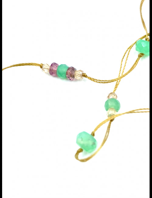 Necklace Laly Chrysoprase-Pink