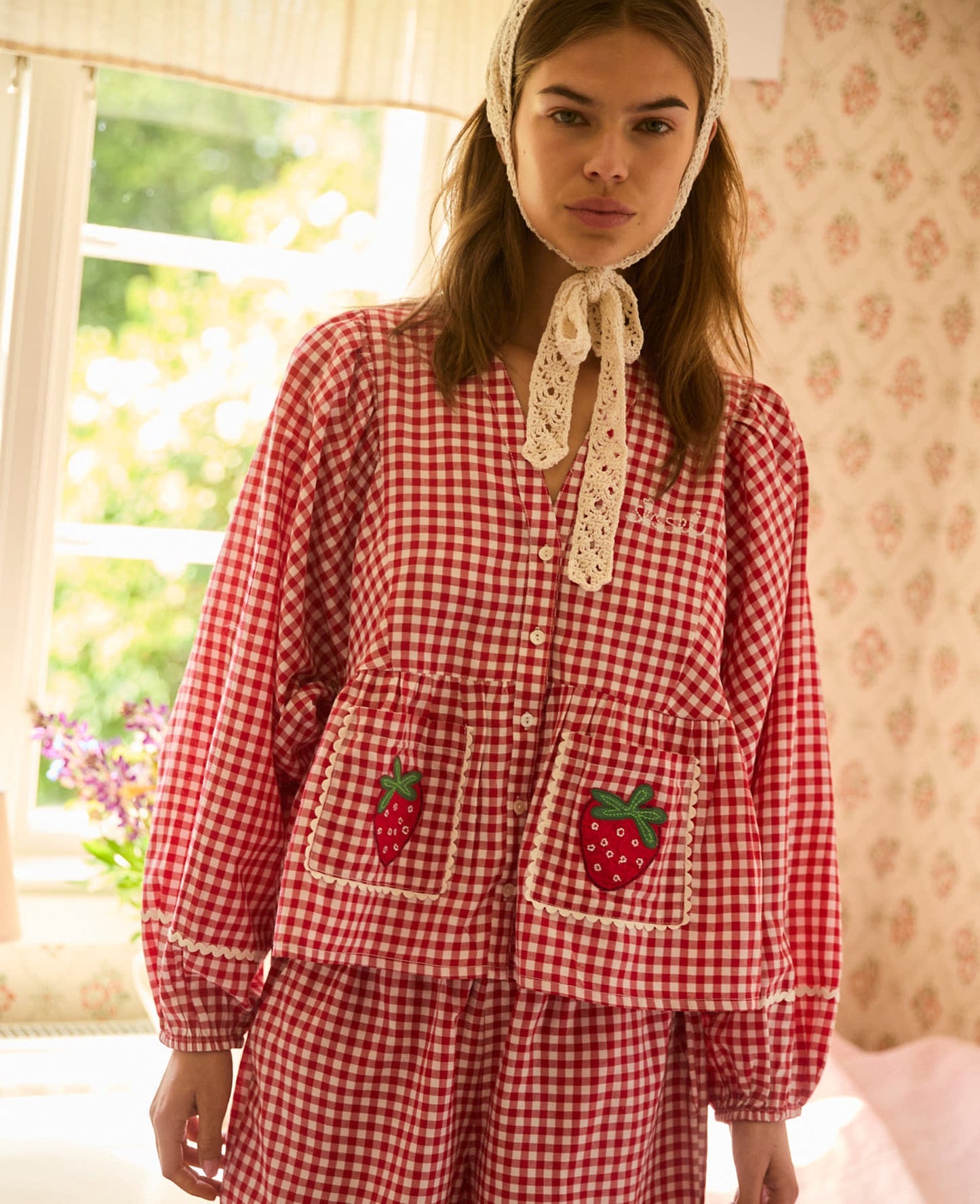SISSEL EDELBO-588 BOBBIE TOP-RED CHECKS_01.jpg