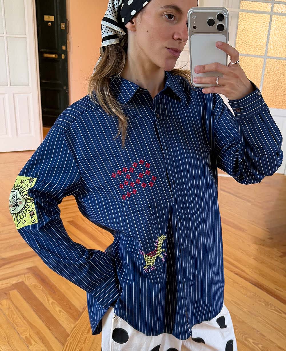 SISSEL EDELBO-588 BRENNA SHIRT-NAVY STRIPES_02.jpg