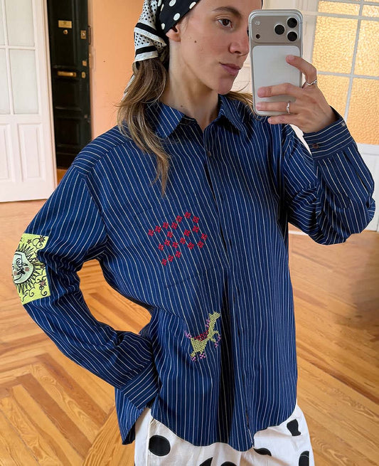 SISSEL EDELBO-588 BRENNA SHIRT-NAVY STRIPES_02.jpg