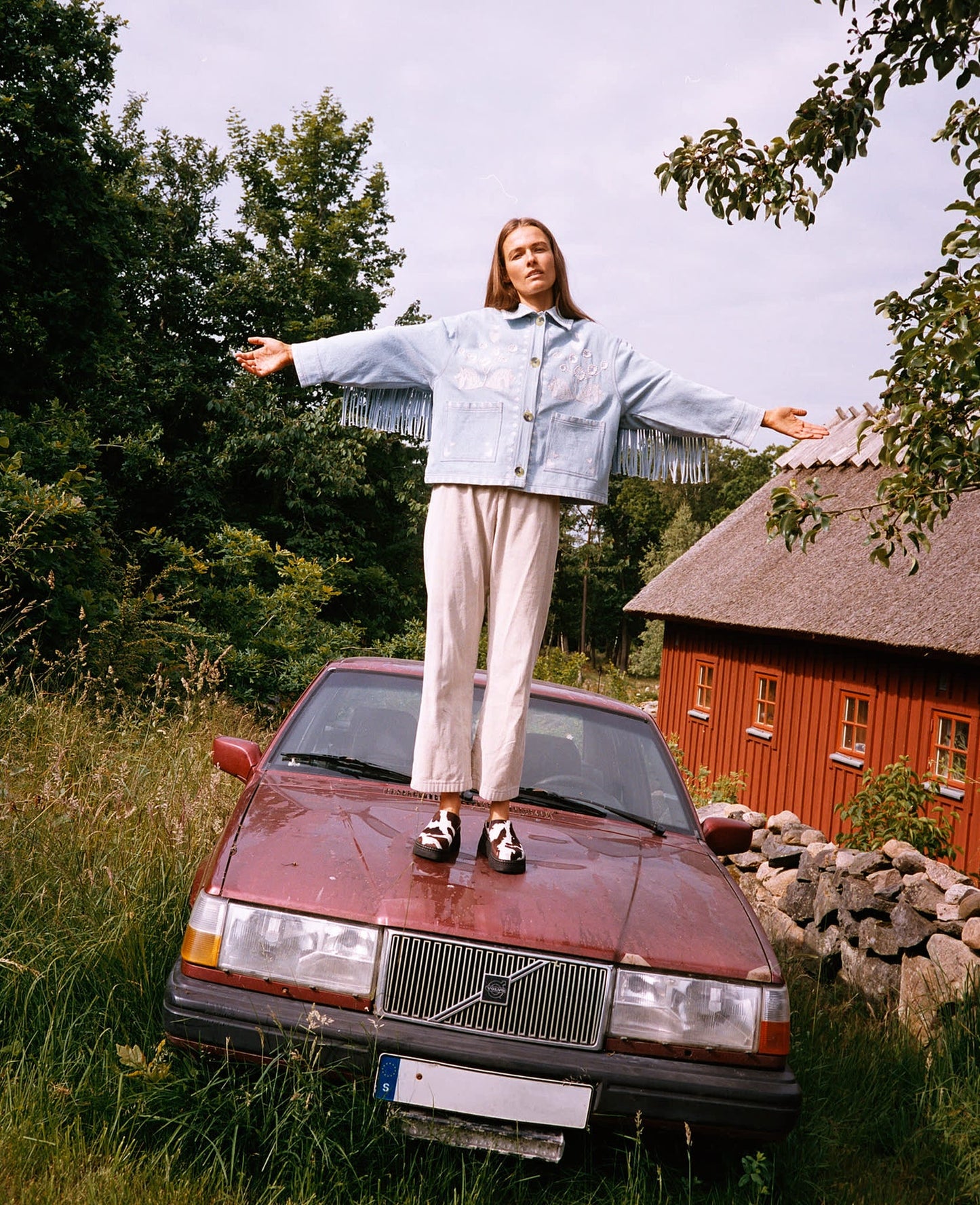 Unisex  Jacket  Fabric - Indigo Washed Vintage Denim