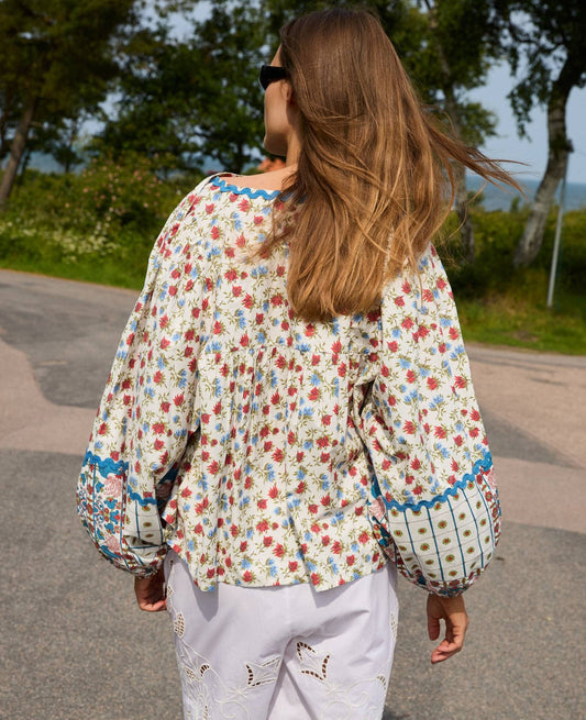 Blouse Coral Top Rooster