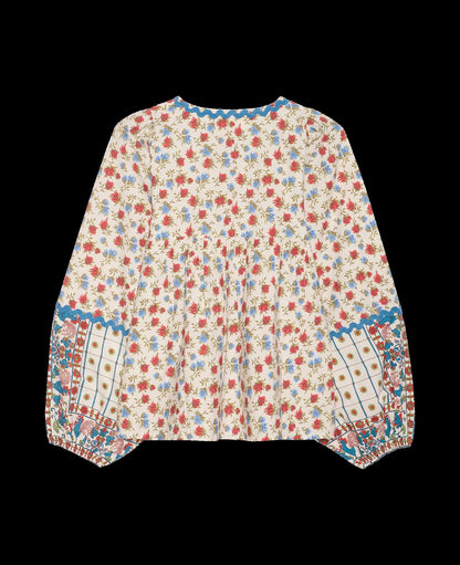 Blouse Coral Top Rooster