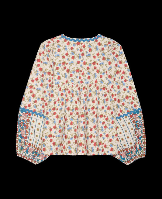 Blouse Coral Top Rooster