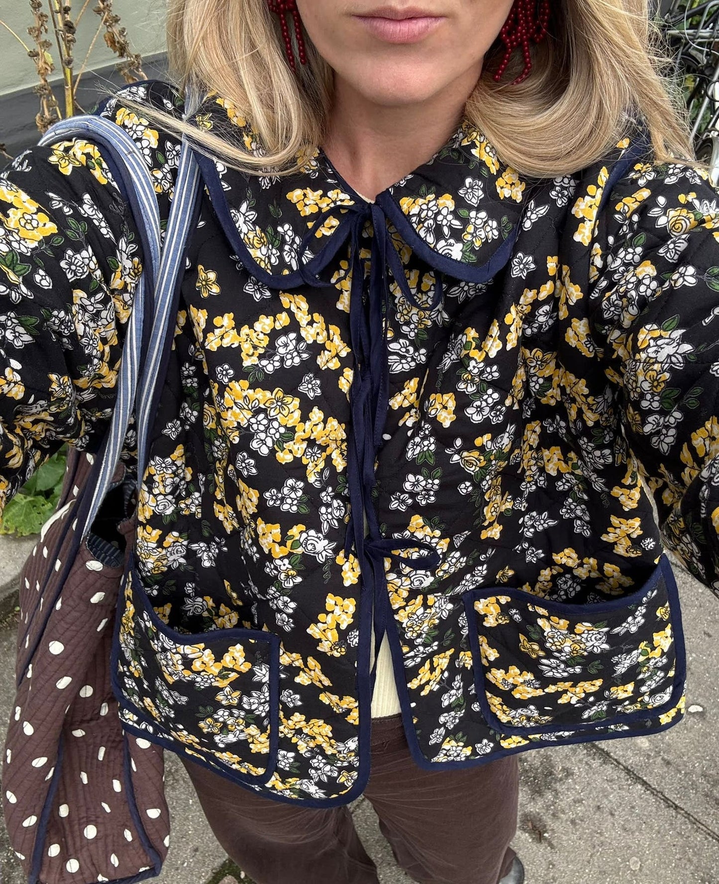 Jacket Daniella Jacket Wine-Ditsy-Yellow