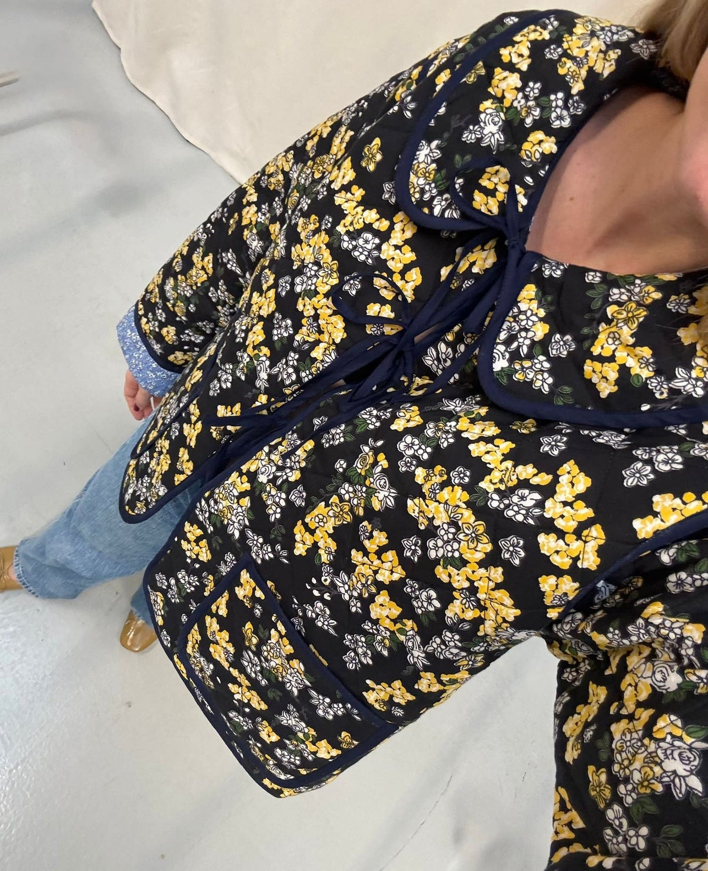 Jacket Daniella Jacket Wine-Ditsy-Yellow