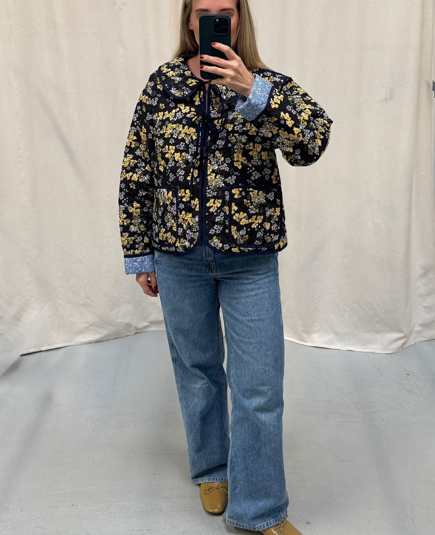 Jacket Daniella Jacket Wine-Ditsy-Yellow