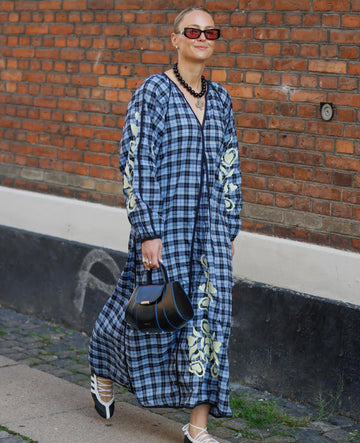 Dress Fran Dress Blue-Checks