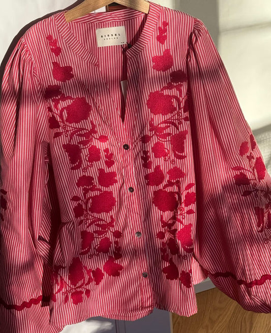 Blouse Juliane Top Red-Stripes