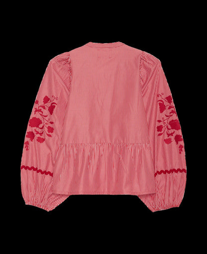 Blouse Juliane Top Red-Stripes