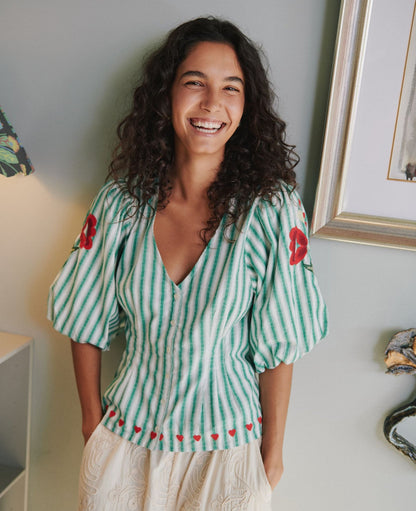 SISSEL EDELBO-588 LOTTA SHIRT-GREEN STRIPES_03.jpg