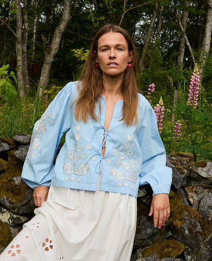 Blouse Maggan Top Light-Blue