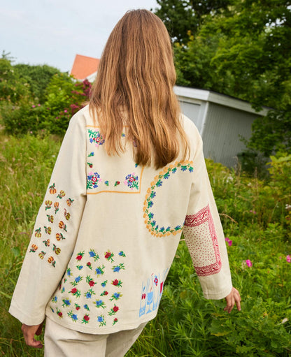 Unisex Shirt Jacket 100% Organic Cotton Canvas - Beige