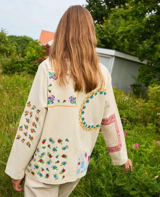 Unisex Shirt Jacket 100% Organic Cotton Canvas - Beige