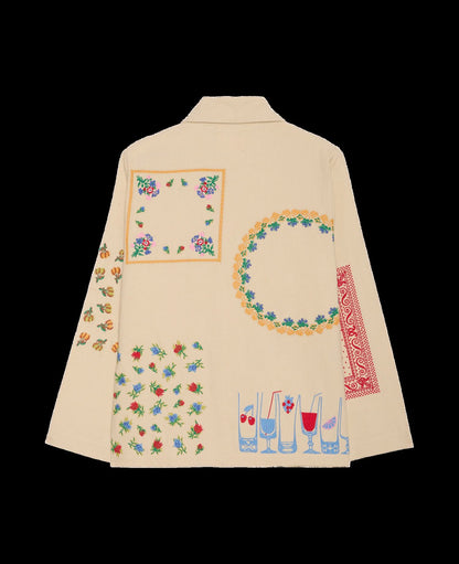 Unisex Shirt Jacket 100% Organic Cotton Canvas - Beige