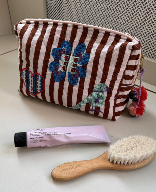 Pouch Rosea Bag Brown-Stripes