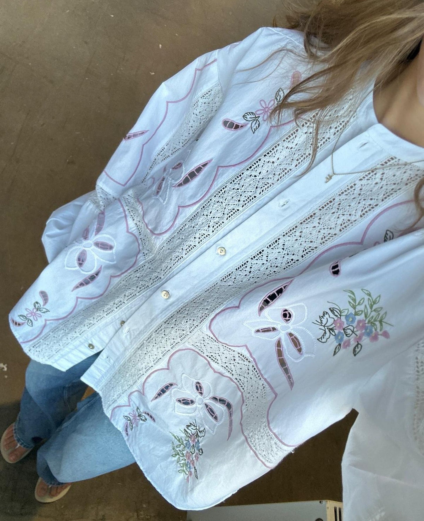 Blouse Sada Shirt White-Pastel