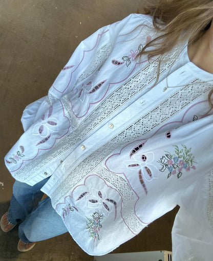 Blouse Sada Shirt White-Pastel