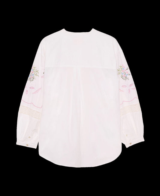 Blouse Sada Shirt White-Pastel