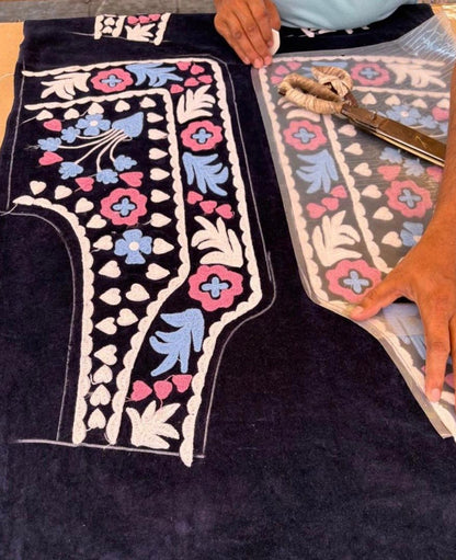 Men's Longline Vest Premium Italian Wool Blend - Navy