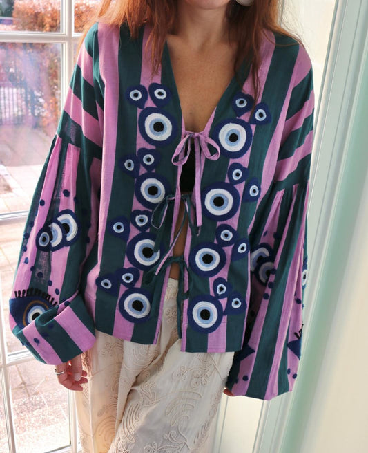 Blouse Zippy Top Petrol-Green