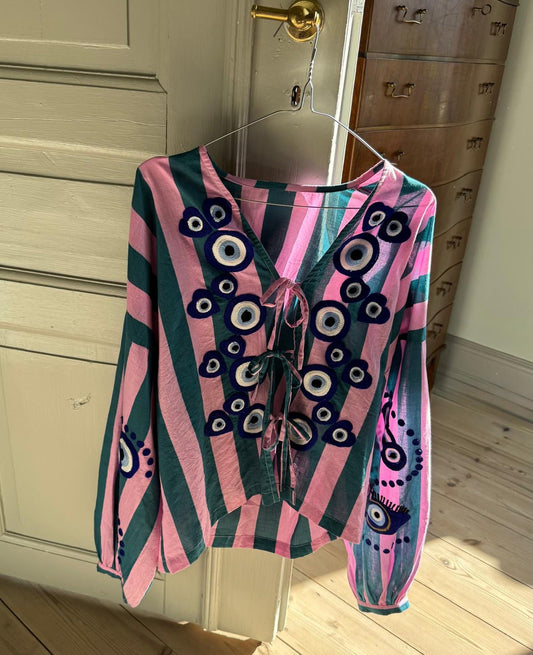 Blouse Zippy Top Petrol-Green