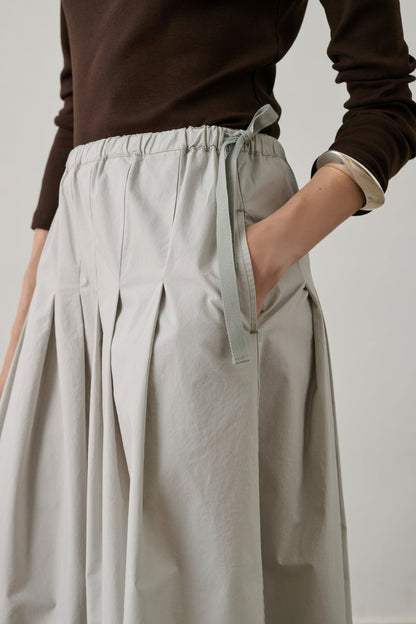 Women's Skirt Premium Washed Cotton Poplin - Gris-Clair