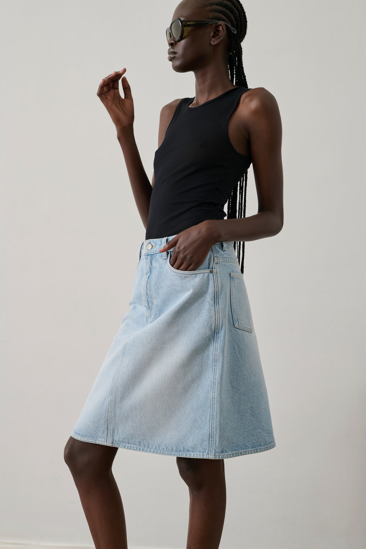 Denim Skirt Elyne Bleu-Clair