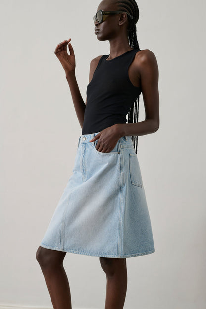 Denim Skirt Elyne Bleu-Clair