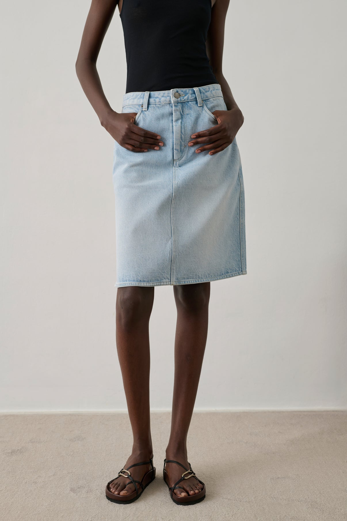 Denim Skirt Elyne Bleu-Clair