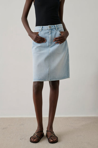 Denim Skirt Elyne Bleu-Clair