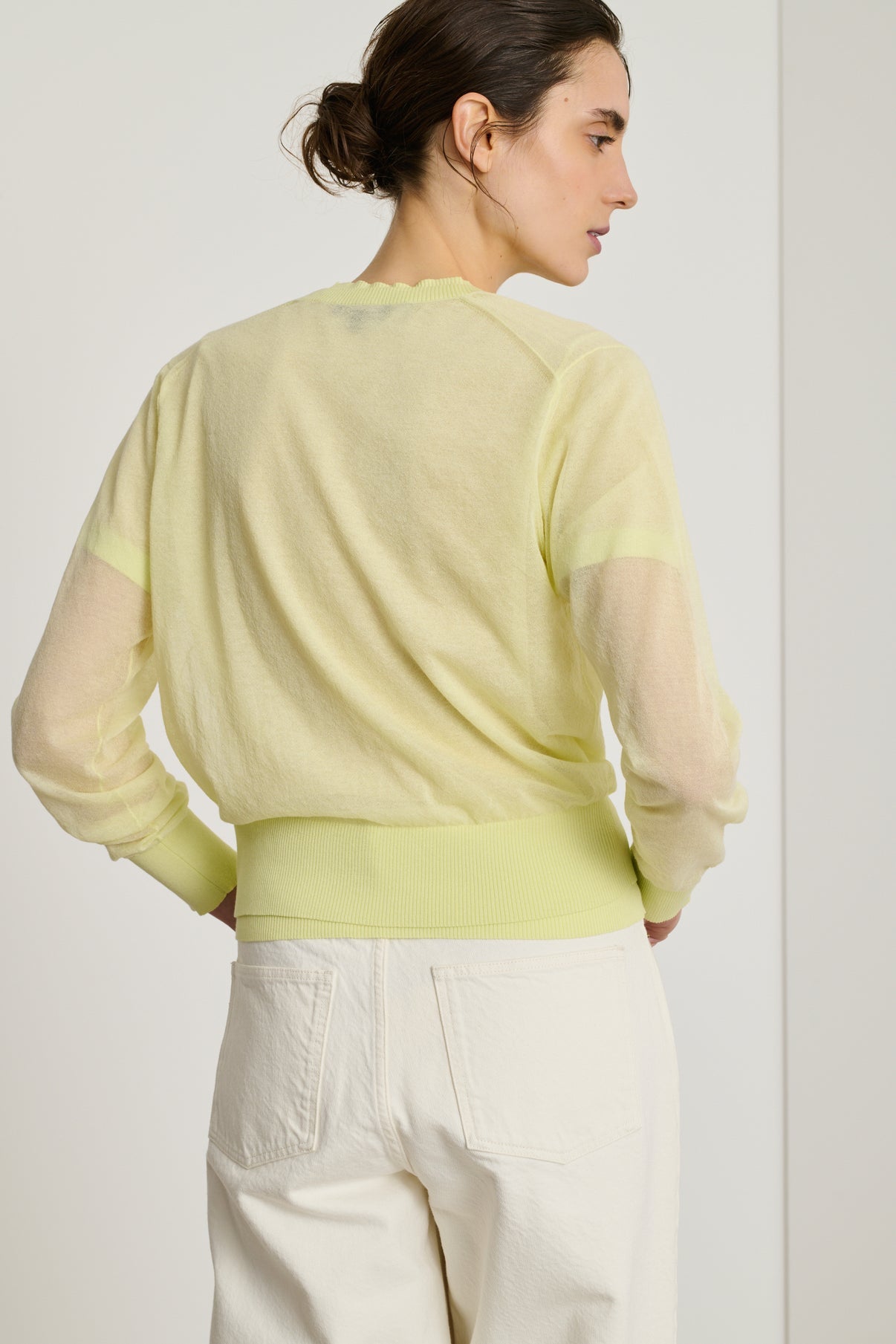 Cardigan Etretat Jaune-Acide