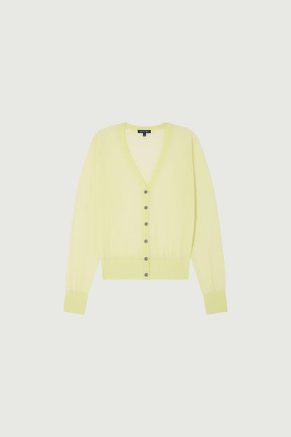 Cardigan Etretat Jaune-Acide