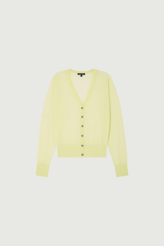 Cardigan Etretat Jaune-Acide