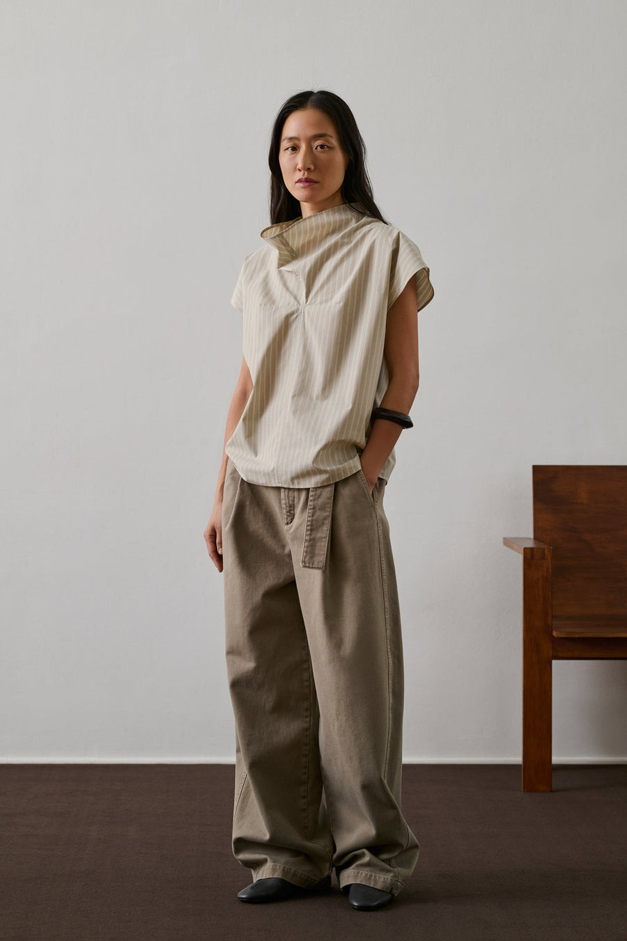 Blouse Farah Gris-Bleu