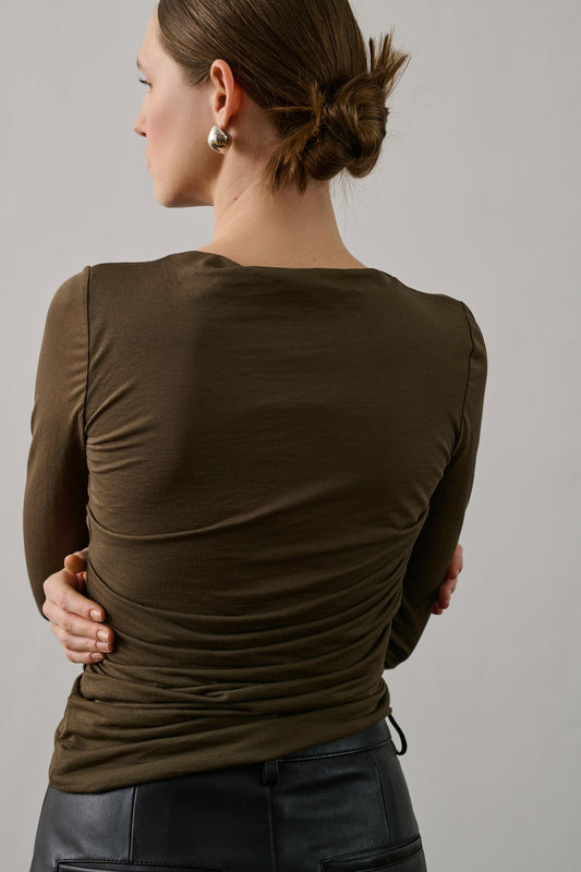 Sweatshirt Gaia Marron-Kaki