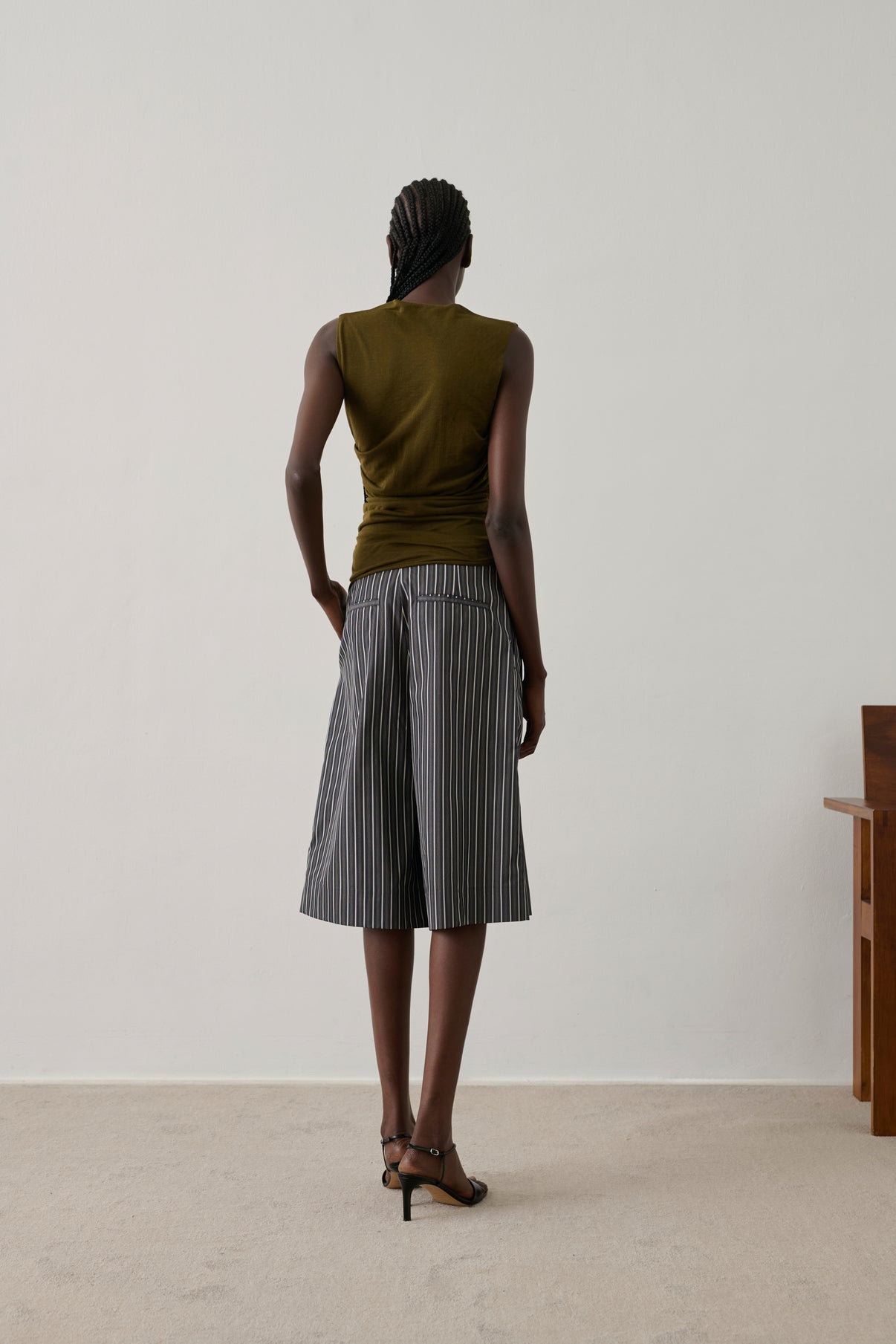 SOEUR Wide-Leg Striped Cotton Shorts | Rue Madame – RUE MADAME