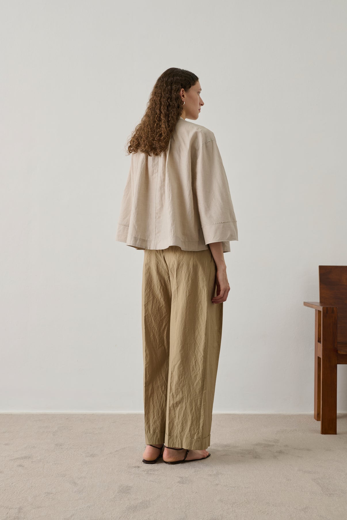 Women's Button-Down Blouse 100 Percent Cotton Poplin - Mastic