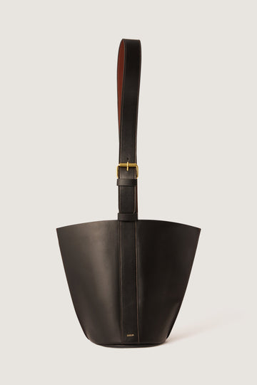 Shoulder Bag Saul Mini Noir-Cognac