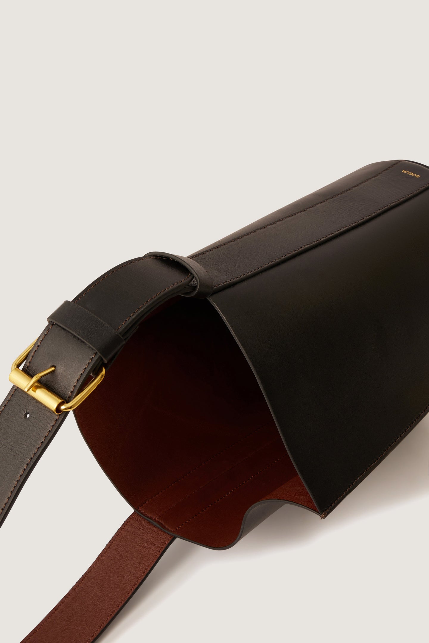 Shoulder Bag Saul Mini Noir-Cognac