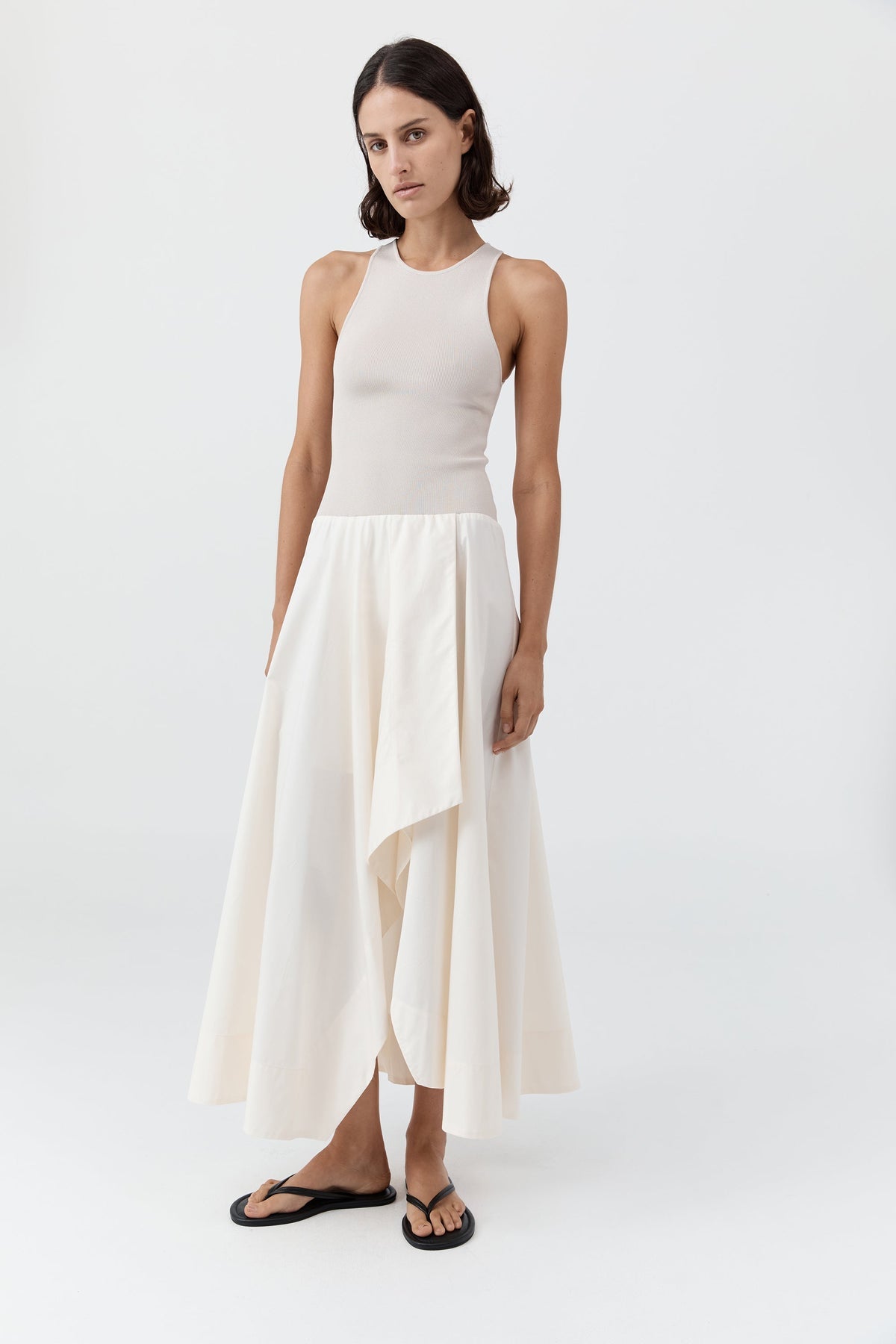 Dress Bodice Asymm Dre Ecru